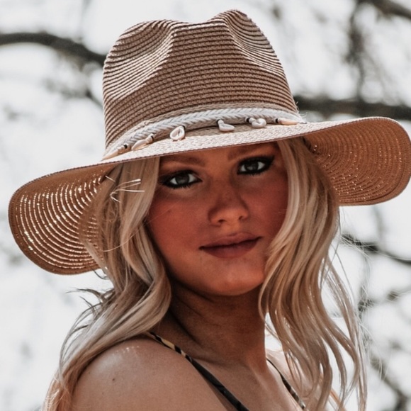 Cowrie Shell Panama Hat BRAND NEW - Picture 3 of 13